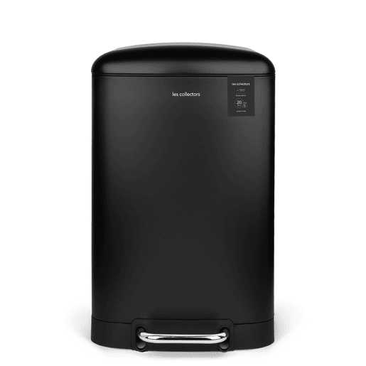 Caixote Cozinha Pedal 20L Les Collectors N°505 | Aço Inoxidável | Balde Interior Removível | Fecho Silencioso | Preto