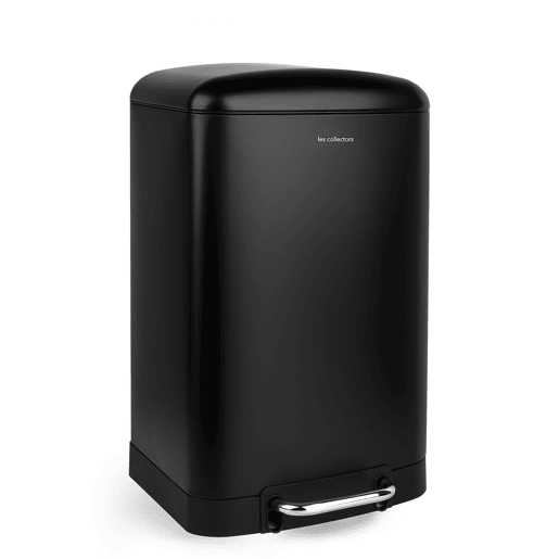 Caixote Cozinha Pedal 20L Les Collectors N°505 | Aço Inoxidável | Balde Interior Removível | Fecho Silencioso | Preto