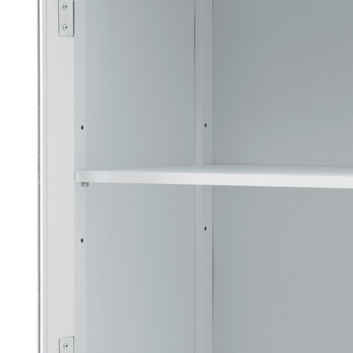 Armário de casa de banho 45x36x160 cm - portas de vidro, 2 armários, 2 gavetas, puxadores dourados - branco