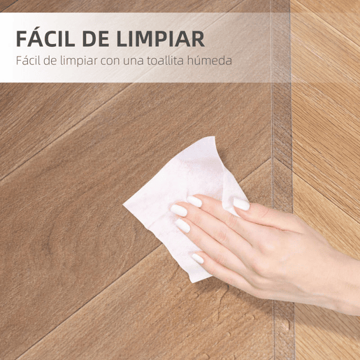HOMCOM Conjunto de Escritório Inclui 1 Cadeira de Escritório com Altura Ajustável Apoio de Cabeça e Suporte Lombar Ajustáveis Preto e 1 Tapete Protetor 90x120 cm Transparente