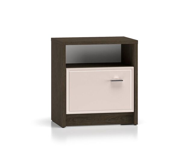 Mesita de noche 1 puerta Kaius Cachemira y Madera oscura