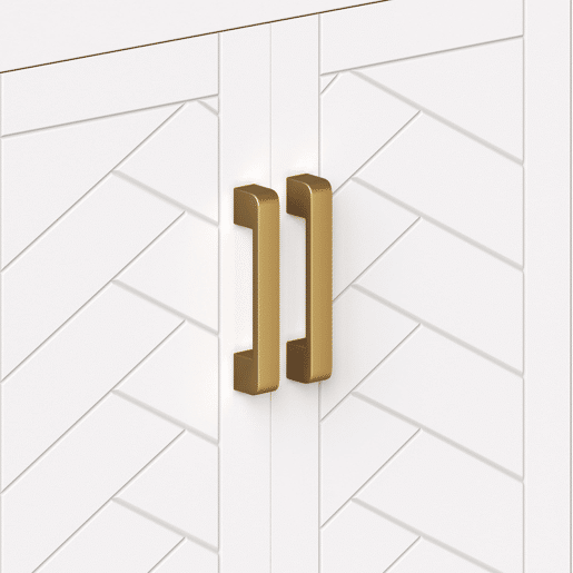 Móvel de lavatório 76,5x46,5x84,5 cm - 3 gavetas, prateleira lateral, fecho suave, cerâmica - Branco