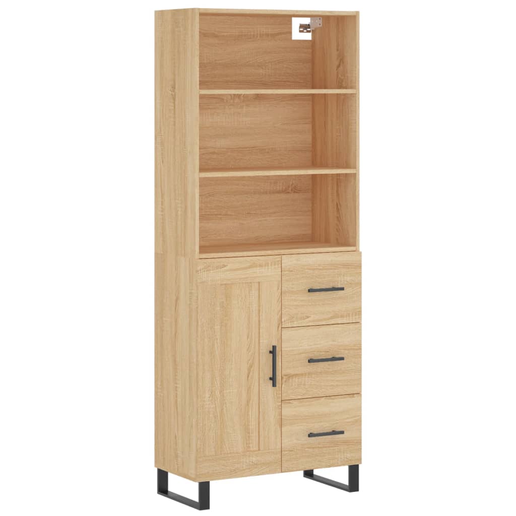 Aparador alto - Mueble de almacenamiento 69 Marrón