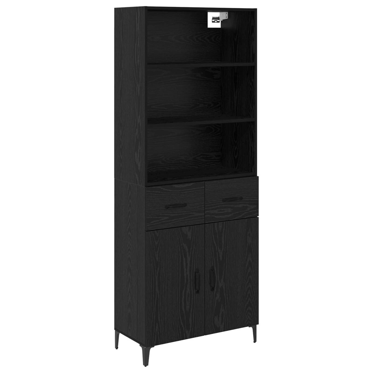 Aparador alto - Mueble de almacenamiento 69 Negro