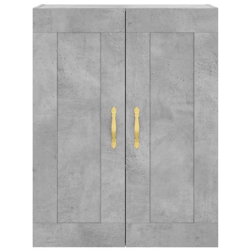 Armário alto - Bufete - Móvel de apoio 69,5x34x180 cm derivados de madeira cinza cimento pt976