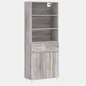 Armário alto - Bufete - Móvel de apoio 69,5x34x180 cm derivados de madeira sonoma cinza pt1145