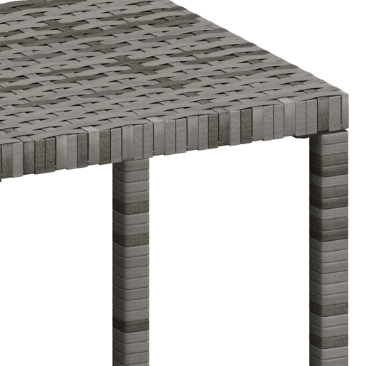 vidaXL EspreguiƧadeiras com mesa 2 pcs vime PE cinzento vidaXL EspreguiƧadeiras com mesa 2 pcs vime PE cinzento