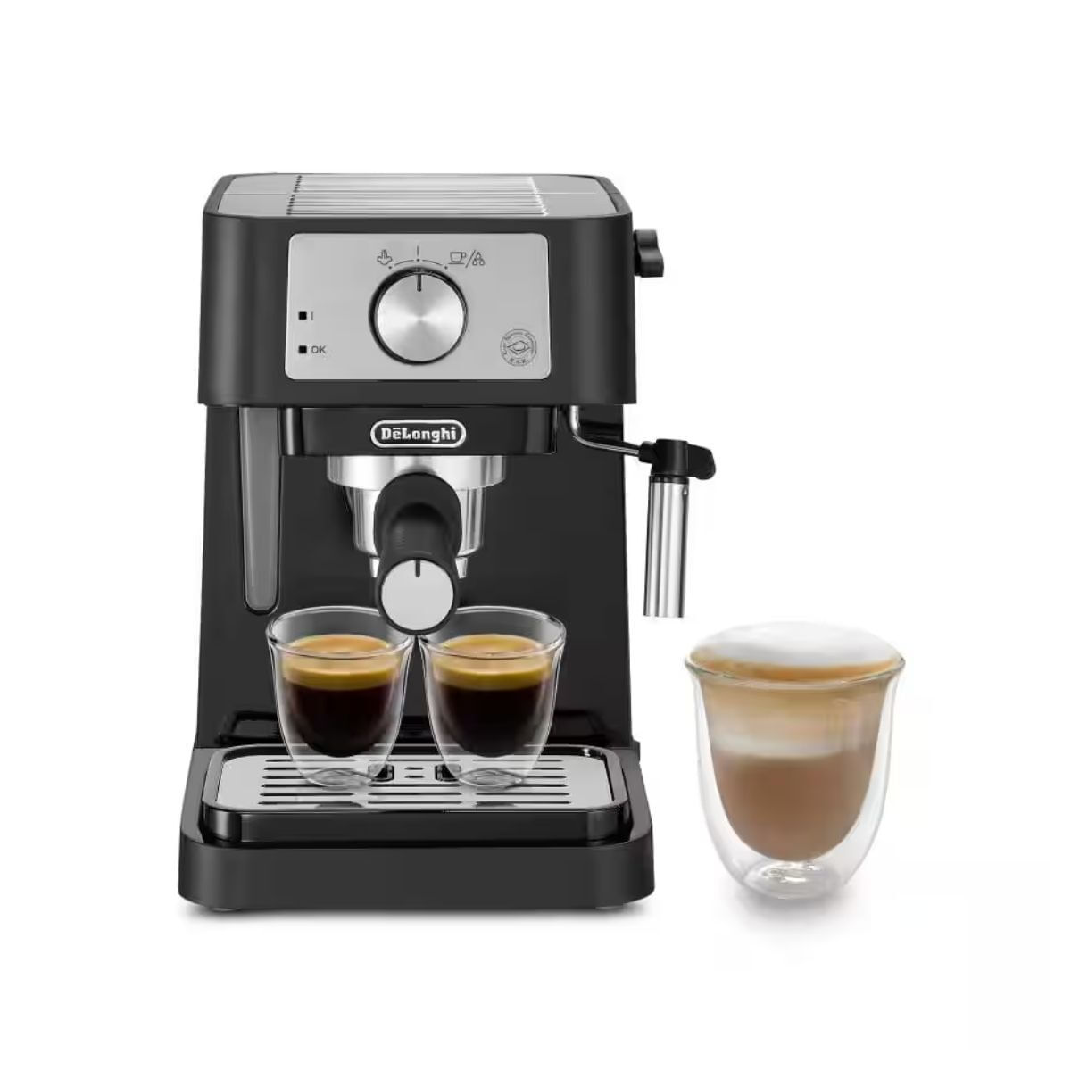 Cafetera espresso DeLonghi Stilosa 1100W 2 tazas con vaporizador