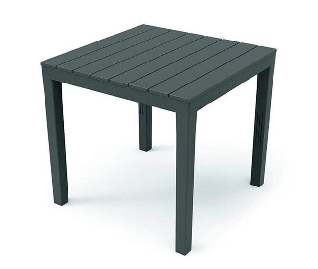 Mesa de jardín bali resina cuadrada antracita