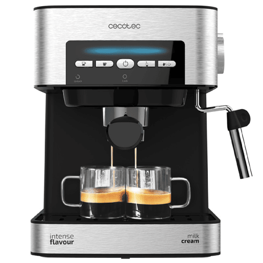 Cecotec Máquina de café digital com 20 bares e vaporizador orientável.