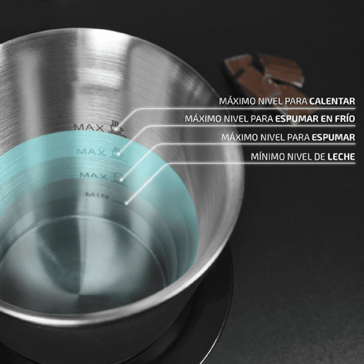 Cecotec Espumador de leite e chocolate de 650 W, com 4 modos de funcionamento e jarro apto para máquina da louça.