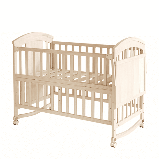 Berço de madeira multifuncional 120x60x95 cm (extensível até 40 cm) u2013 com trocador, prateleira dobrável, convertível em berço de co-leito, estrutura extensível, sem colchão u2013 cor madeira natural Berço de madeira multifuncional 120x60x95 cm (extensível até 40 cm) u2013 com trocador, prateleira dobrável, convertível em berço de co-leito, estrutura extensível, sem colchão u2013 cor madeira natural