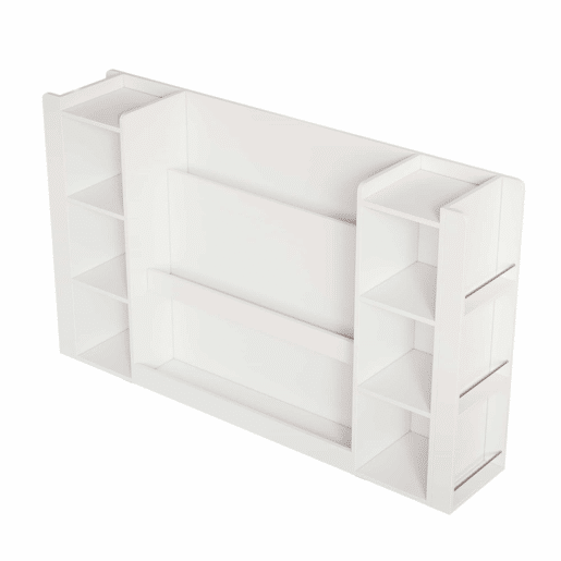 Estante infantil 140 x 30 x 95 cm - estante para livros infantis com espaço de arrumação, armário infantil, móvel de madeira para quarto infantil - branco