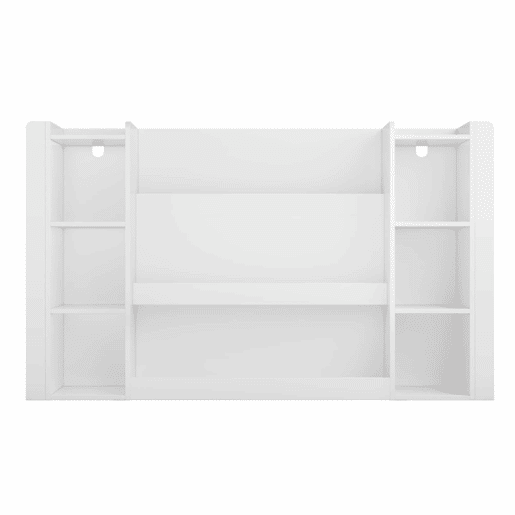 Estante infantil 140 x 30 x 95 cm - estante para livros infantis com espaço de arrumação, armário infantil, móvel de madeira para quarto infantil - branco