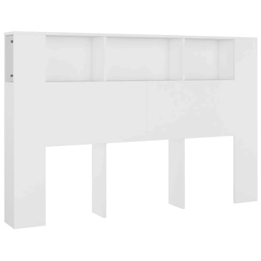 Cabeceira com arrumação acessório de cama mesa de cabeceira prateleira 160 x 18,5 x 104,5 cm MDF branco TDL0200106