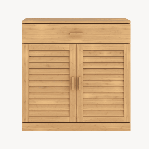 Sapateira Aarela com gaveta bambu 67x66x34cm - Natural en.casa