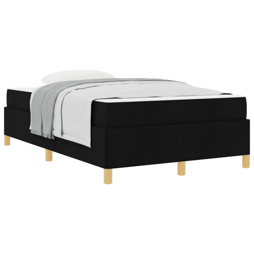 Estrutura da Cama de casal moderno com colchão Preto 120 x 200 cm tecido