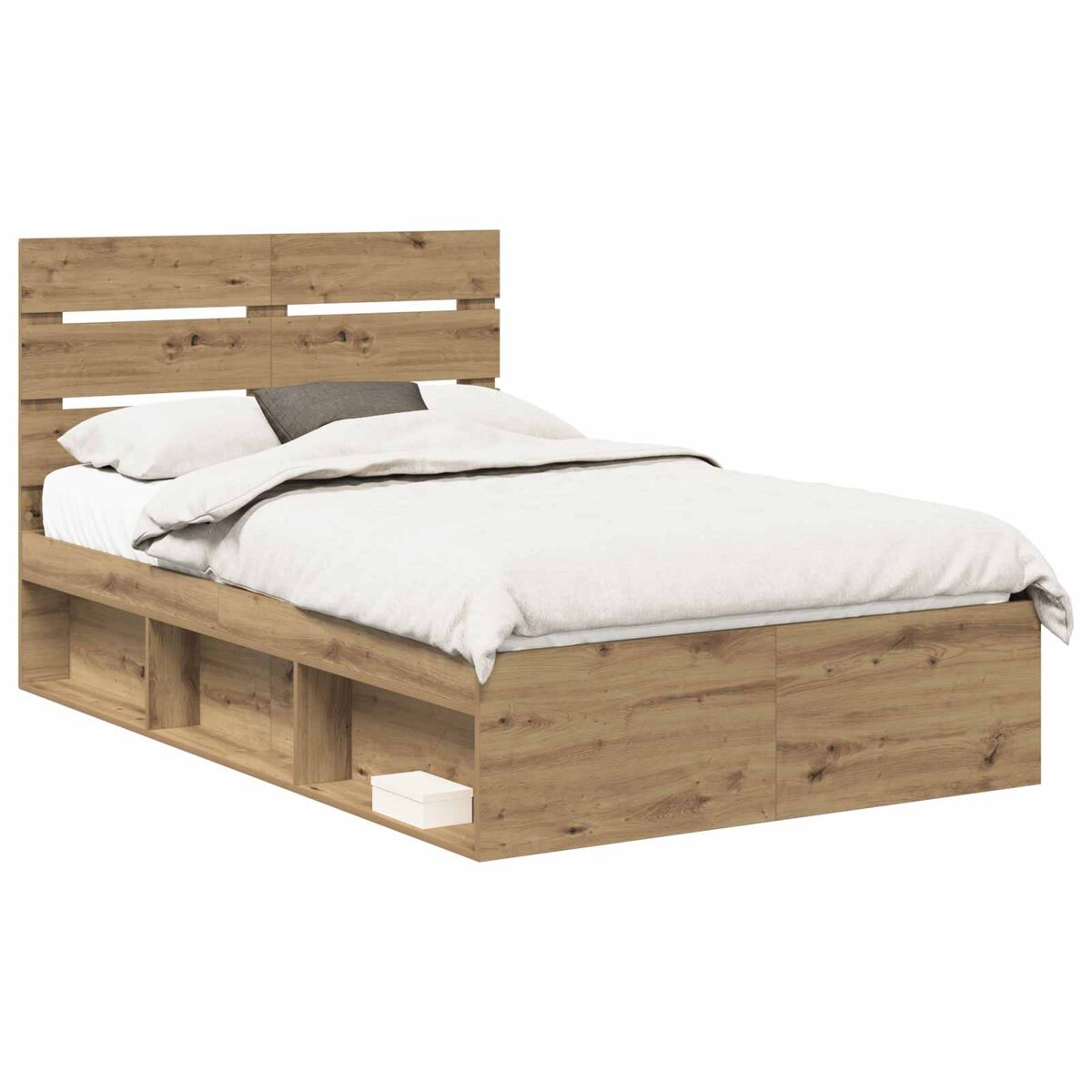 Estructura de cama 123x206 Roble Artisan