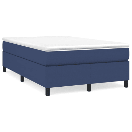 Estrutura de Cama de casal moderno com molas 120x200 cm tecido azul