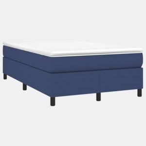 Estrutura de Cama de casal moderno com molas 120x200 cm tecido azul