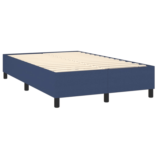 Estrutura de Cama de casal moderno com molas 120x200 cm tecido azul