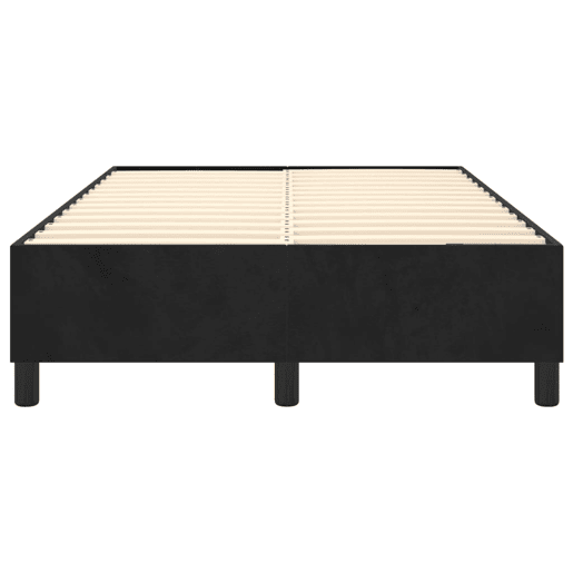 Estrutura de Cama de casal moderno com molas 120x200 cm veludo preto
