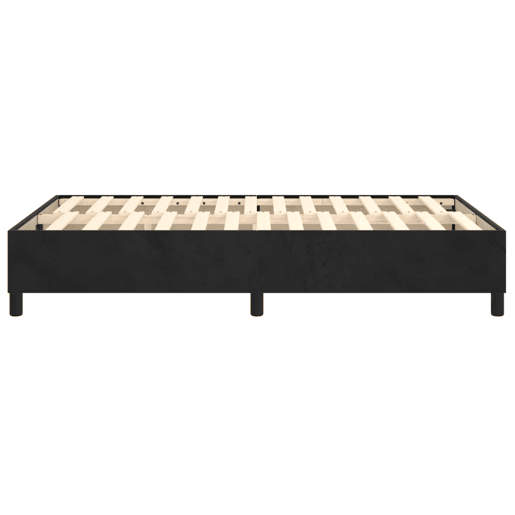Estrutura de Cama de casal moderno com molas 120x200 cm veludo preto
