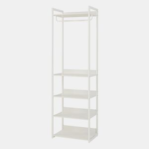 Bengaleiro de pé Jässaatka 1 varão 5 prateleiras aço 200x61x40 cm Cinzento en.casa