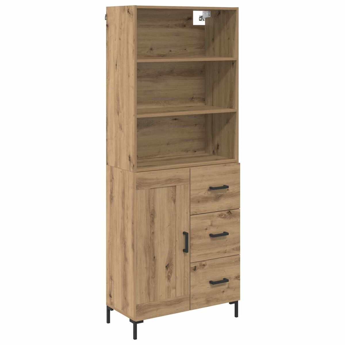 Aparador alto - Mueble de almacenamiento 69 Roble Artisan
