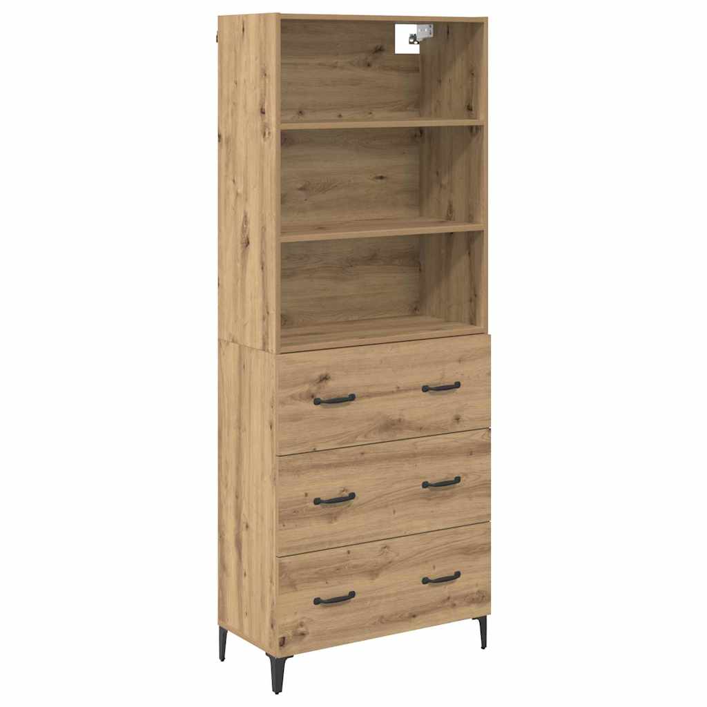Aparador alto - Mueble de almacenamiento 69 Roble Artisan