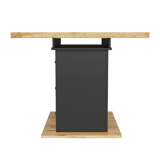 Mesa extensível 110x80x75 cm - Adequada para sala de jantar, cozinha ou terraço - Madeira natural