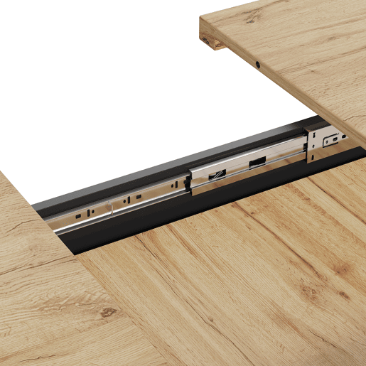 Mesa extensível 110x80x75 cm - Adequada para sala de jantar, cozinha ou terraço - Madeira natural