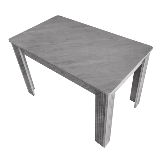 Mesa de jantar 116 x 65 x 75 cm - Robusta, moderna, com quatro pés, formato retangular e efeito cimento - Cinza