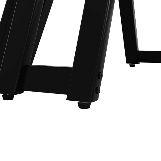 Mesa redonda 100x100 cm - Mesa elegante para 4-6 pessoas, com pernas pretas e tampo em MDF marmorizado
