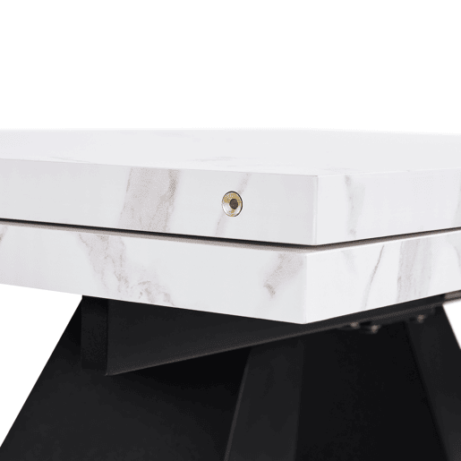 Mesa extensível 99-159x74 cm - Economiza espaço, superfície ampla, design flexível - Branco
