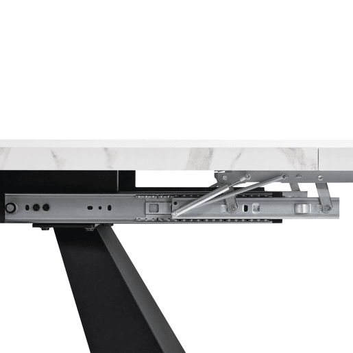 Mesa extensível 99-159x74 cm - Economiza espaço, superfície ampla, design flexível - Branco