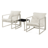 Conjunto de mobiliário de jardim Karg mesa + poltronas Bege casa.pro