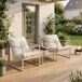 Conjunto de muebles de jardín Karg mesa + 2 sillones casa.pro Conjunto de muebles de jardín Karg mesa + 2 sillones casa.pro Beige