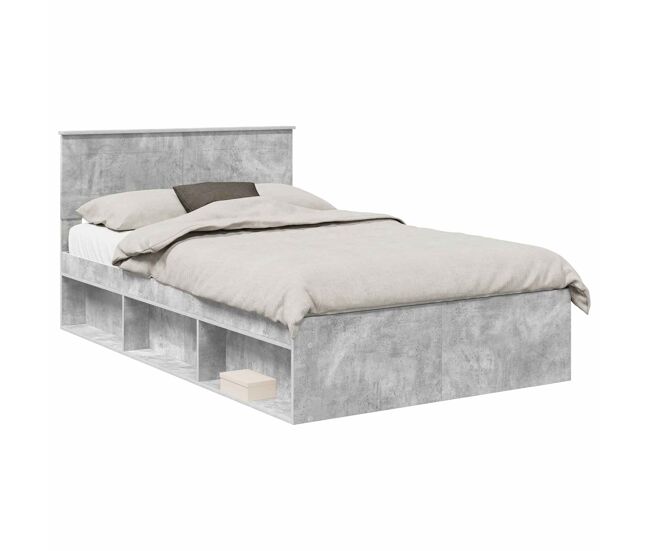 Estructura de cama doble matrimonial - concreto 120 x 190 cm madera de ingeniería