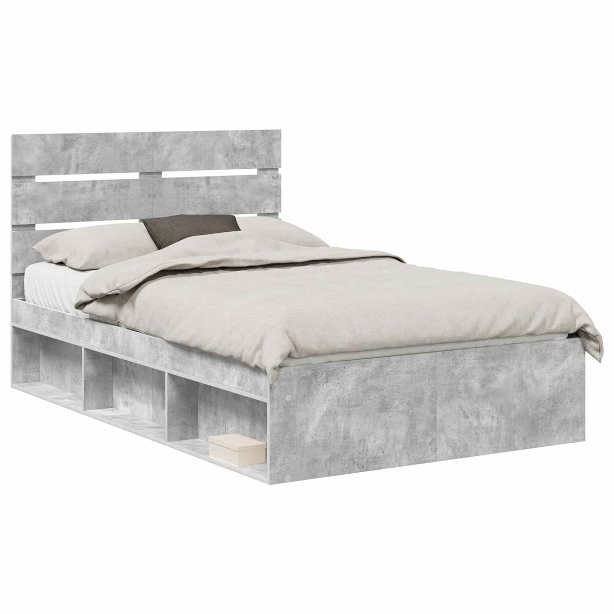 Estructura de cama 123x206 Gris