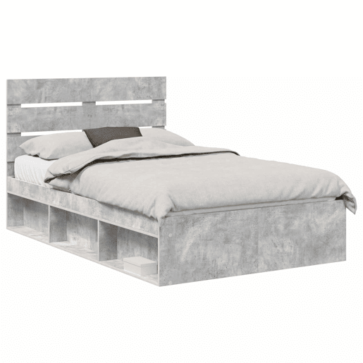 Estrutura de Cama de casal moderno com cabeceira Concreto 120 x 200 cm