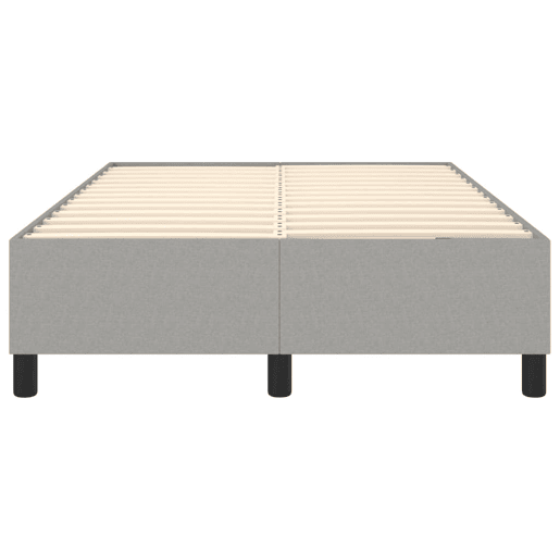 Estrutura de Cama de casal moderno com molas 120x200 cm tecido cinzento-claro
