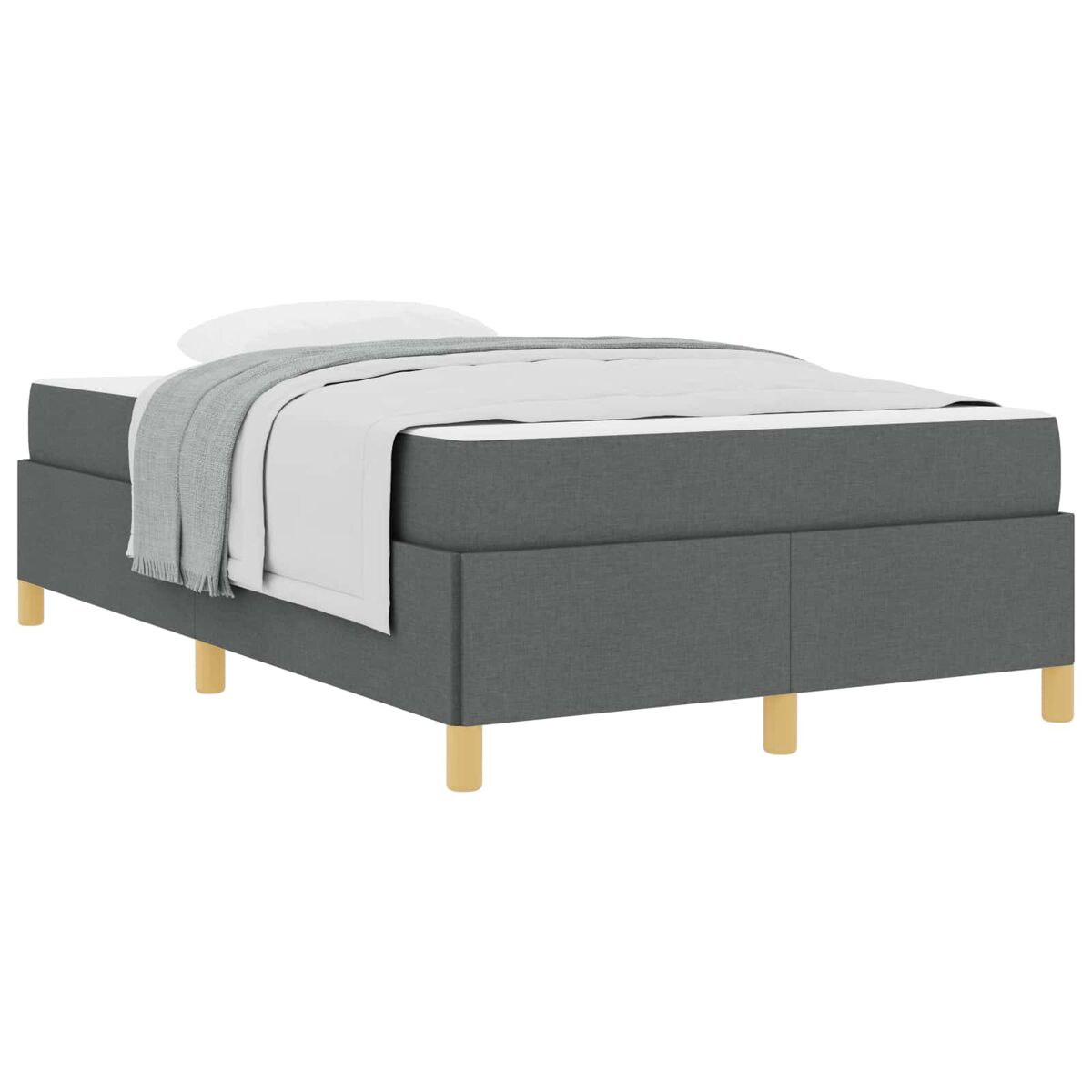 Estructura De Cama 120x203 Gris Oscuro