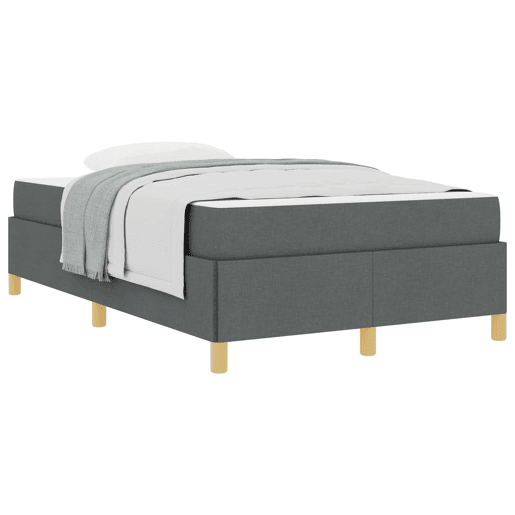 Estrutura da Cama de casal moderno com colchão Cinza Escuro 120 x 200 cm tecido