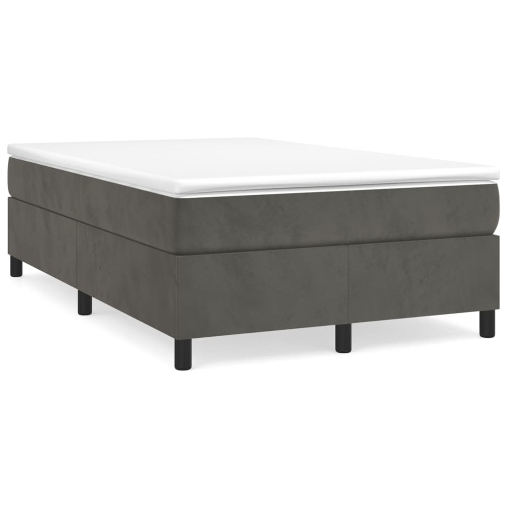 Estructura De Cama 120x203 Gris Oscuro