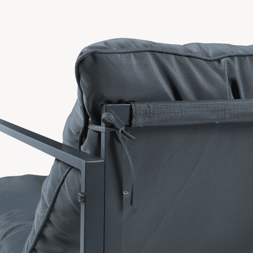 Conjunto de mobiliário de jardim Karg mesa + poltronas Cinzento escuro casa.pro Conjunto de mobiliário de jardim Karg mesa + poltronas Cinzento escuro casa.pro