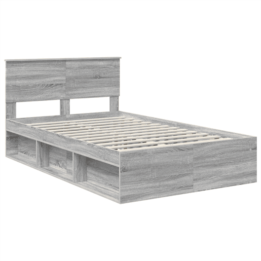 Estrutura De Cama De Casal Moderno - Cinza Sonoma 120 x 190 cm Madeira processada