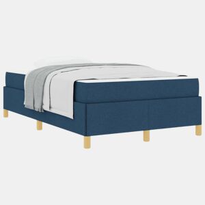 Estrutura da Cama de casal moderno com colchão - Azul 120 x 200 cm tecido
