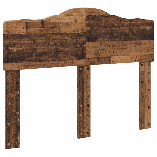 Estrutura de cama de casal com cabeceira - Madeira antiga 120 x 190 cm