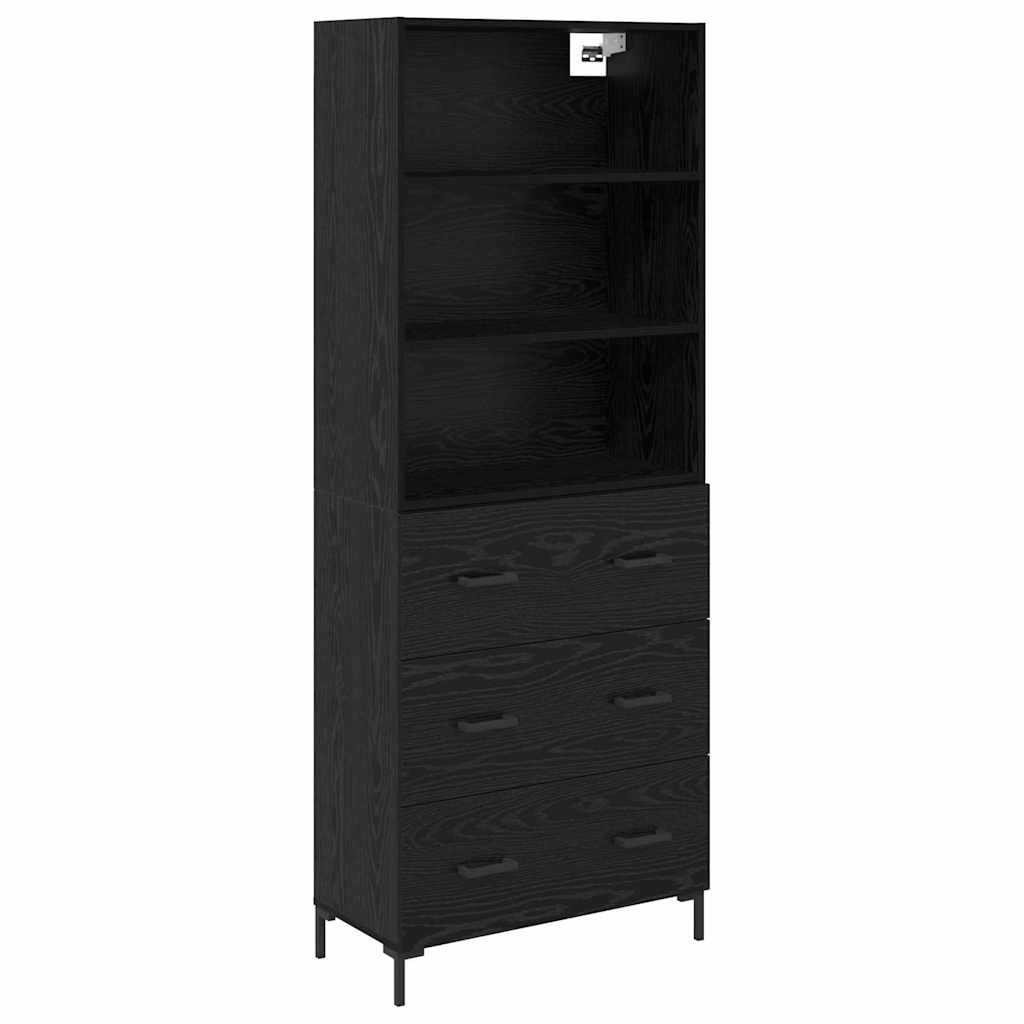 Aparador alto - Mueble de almacenamiento 69 Negro